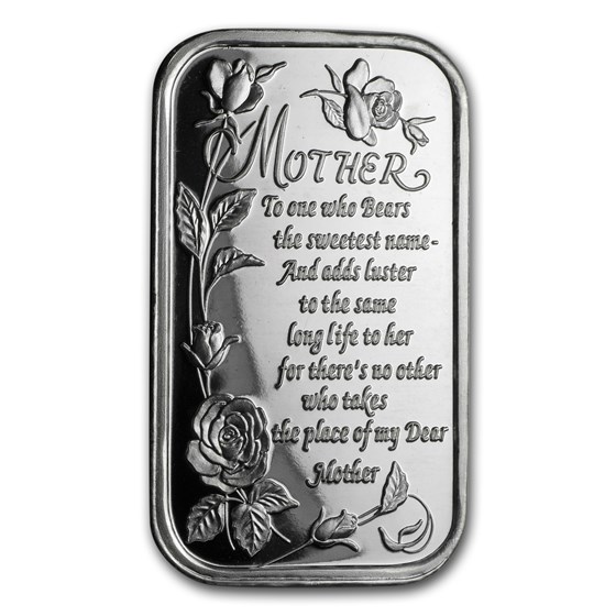 1 oz Silver Bar - Poem for Mother 1 oz Silver Bar - Poem for Mother